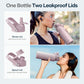 Buzio Duet Series Water Bottle with 2 Lids and Sleeve 1.2L - Purple