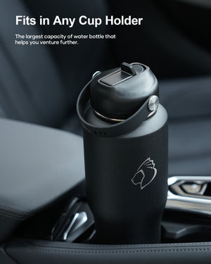 Buzio Trophy Series Water Bottle for Car 1L - Black