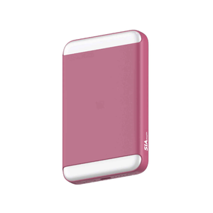 SIA MagOn Magnetic Power Bank PD 20W-Wireless Charging 15W With LED Light 8000Mah - Pink