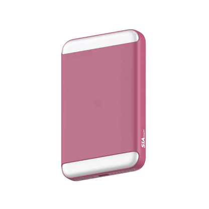 SIA MagOn Magnetic Power Bank PD 20W-Wireless Charging 15W With LED Light 8000Mah - Pink
