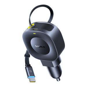 Baseus PrimeTrip VR2 Car Charger with Retractable Cable 45W - Cosmic Black