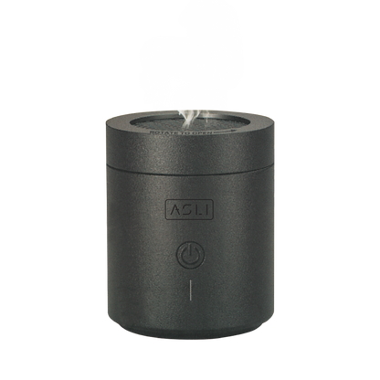 مبخرة بخور كهربائية أصلية من العنبر مع غطاء دوار أسود