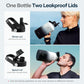 Buzio Duet Series Water Bottle with 2 Lids and Sleeve 1.9L - Black White