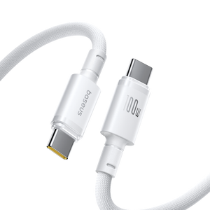 Baseus New Braided Cable USB-C to USB-C 100W 1m - White