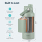 Buzio Duet Series Water Bottle with 2 Lids and Sleeve 1L - Green
