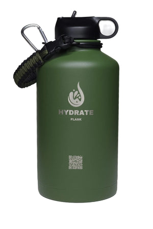 HydrateFlask Vacuum Water Bottle 2L - Army Green