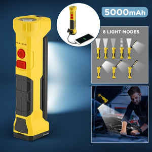 Shell LED Rechargeable Work Light/Flashlight with 5000 mAh Power Bank