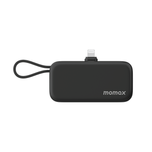 Momax 1-Power Mini 5000mAh Bulit-in foldable lightning connector Battery pack (Black)
