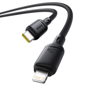 Baseus Silky 2m USB-C to Lightning 20W Fast Charging Cable – Black