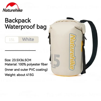 Naturehike Backpack Waterproof Bag 15L -White