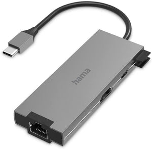 Hama 5-in-1 USB-C Hub, 2 x USB-A, USB-C, HDMI, LAN-Ethernet