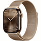 Apple Watch Series 10 GPS + Cellular 42mm Gold Titanium Case with Gold Milanese Loop