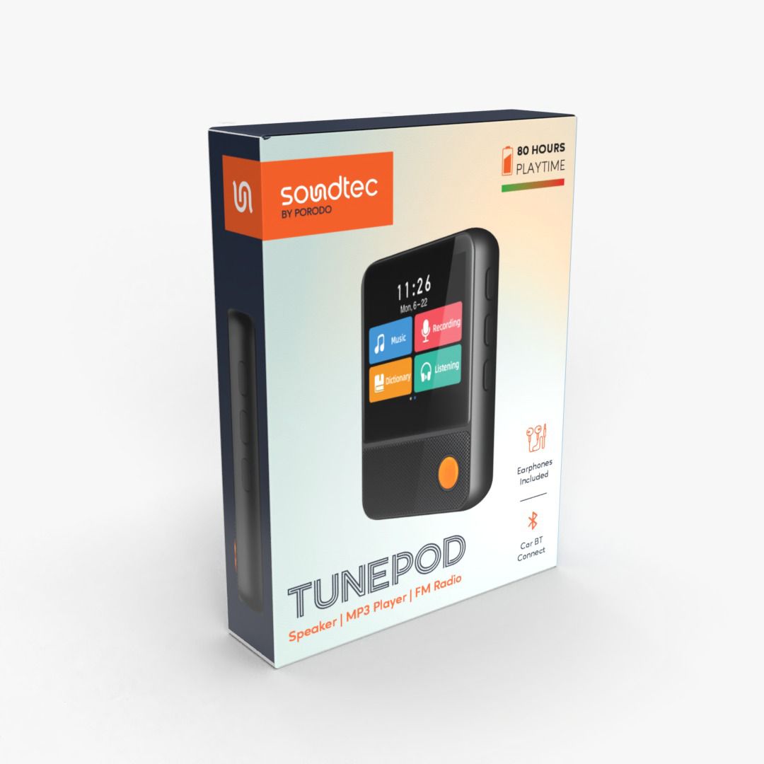 Porodo Soundtec Tunepod Speaker MP3 player FM Radio