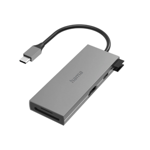 Hama 6-in-1 USB-C Hub, 2 x USB-A, USB-C, HDMI, SD, microSD