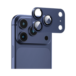 كاميرا LZEL المعدنية ذات الزجاج المقوى لهاتف iPhone 17 Pro Max - أزرق