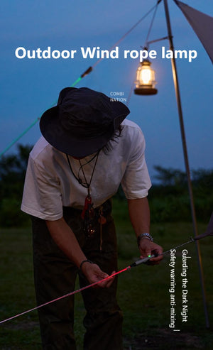 حبل اضاءة يمكن استخدامه مع احبال تثبيت الخيام من الرياح الخارجي من Naturehike، اللون الرمادي