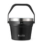 Buzio Insulated Ice Bucket 7L with Lid Scoop Tongs and 2 Cups - Black