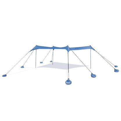 شراشف الشاطئ ناتشر هايك بحماية UPF 50+ مع 4 أعمدة باللون الأزرق