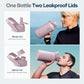 Buzio Duet Series Water Bottle with 2 Lids and Sleeve 1.9L - Purple
