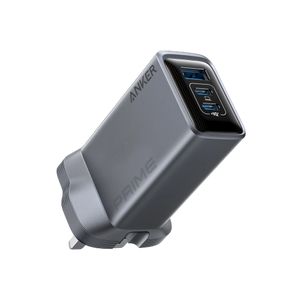 شاحن أنكر برايم (100 واط، 3 منافذ، GaN) - فضي