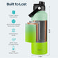 Buzio Duet Series Water Bottle with 2 Lids and Sleeve 1.2L - Gradient Green
