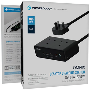 Powerology Omnix Desktop Charging Station 3250W GaN 65W - Black