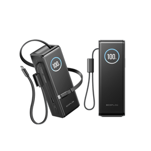 باور بانك إيكوفلو RAPID بسعة 25,000 مللي أمبير، 170 واط – أسود