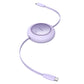 Baseus Free2Pull Mini Retractable Charging Cable USB-C to USB-C 100W 1.5m Nebula Purple