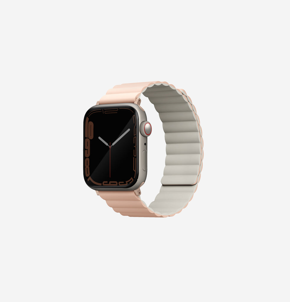 Uniq Revix Premium Edition Reversible Magnetic Apple Watch Strap 49/45/44/42mm -  (Blush Pink/white)