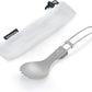 Naturehike Titanium alloy outdoor travel folding tableware - titanium-fork spoon