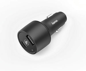 Hama Car Charger USB-A/USB-C PD 30W - Black