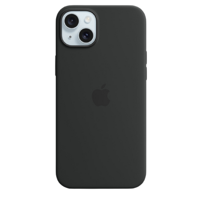 Apple iPhone 15 Plus Silicone Case with MagSafe - Black