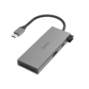 Hama 6-in-1 USB-C Hub, 2 x USB-A, USB-C, HDMI, SD, microSD