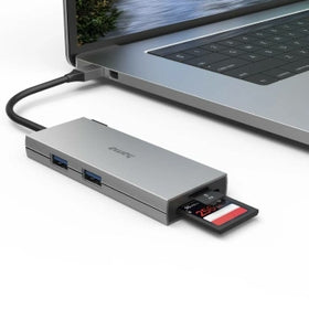 Hama 6-in-1 USB-C Hub, 2 x USB-A, USB-C, HDMI, SD, microSD