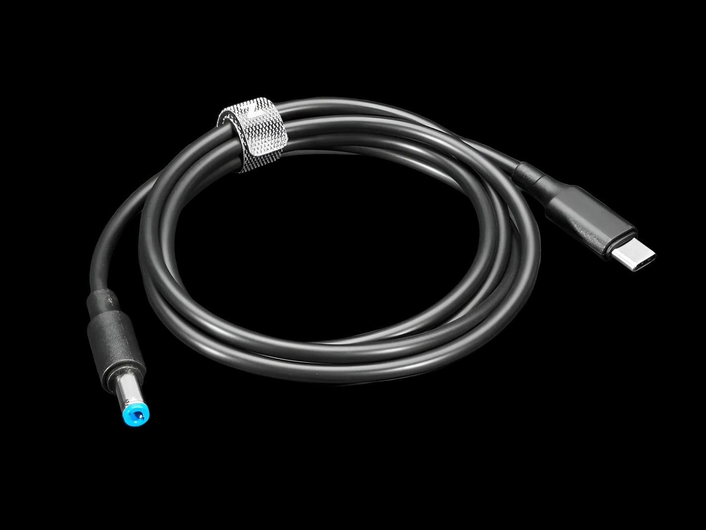 AdaFruit USB Type C 3.1 PD to 5.5mm Barrel Jack Cable - 12V 5A Output 1.2m with E-Mark - Black