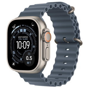 Apple Watch Ultra 3 GPS + Cellular 49mm Natural Titanium Case with Anchor Blue Ocean Band