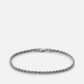 Rope Chain Bracelet 2.4Mm, Sterling Silver-Silver