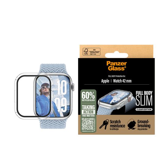 PanzerGlass Screen Protector Snappie Full Body Slim Transparent Apple Watch S10 41mm '24