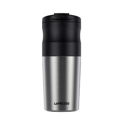 LePresso Portable Mug Burr Grinder Coffee Maker - Black