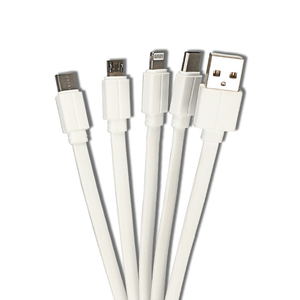 كابل تيجيرنو متعدد USB 3 في 1 - أبيض