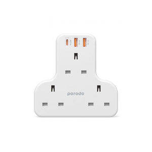 Porodo Multi-Port Wall Socket - White