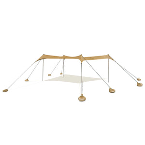 Naturehike UPF 50+ قماش القنب للشاطئ مع 4 أعمدة - كاكي