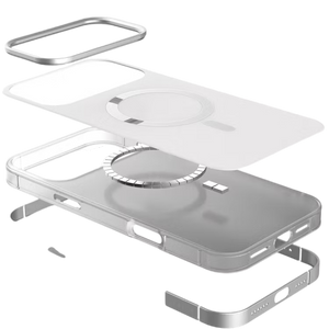 Levelo Opulis MagSafe Frosted Case for iPhone 17 Pro Max-Silverstone