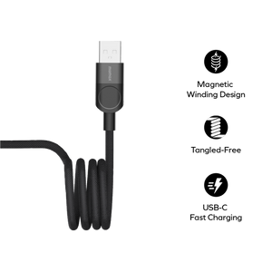 Momax Mag.link USB-C to Lightning Magnetic Cable 2m (Black)