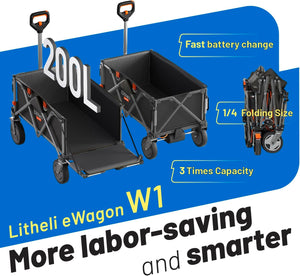 ليثيلي eWagon W1 Pro 20 فولت بطارية واحدة 4.0AH – أسود
