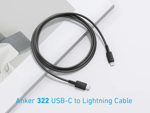 Anker 322 USB-C to Lightning Cable Braided (1.8m/6ft) -Black