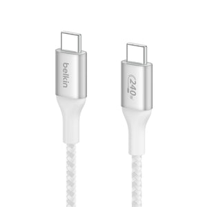 Belkin BoostCharge 240W Braided USB-C Cable (1m) White