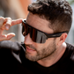 نظارات شمسية Chamelo Music Shield Slider HVL (عدسات دخانية - إطار أسود غير لامع)