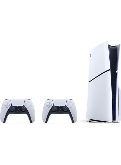 PS5 Slim Console Disk - Two Dualsense Wireless Controller Bundle - 1TB