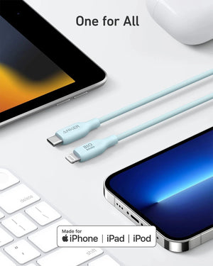 Anker 542 USB-C to Lightning Cable (Bio-Based) (0.9m/3ft) -Blue